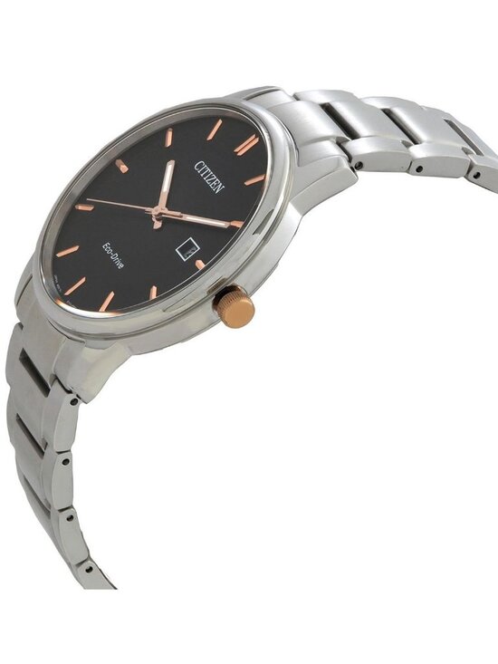 NWT Citizen Black Dial Stainless Steel Band Men\'s Watch Bm6977-70E